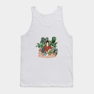 Plant lady, Girl with plants 2 Tank Top